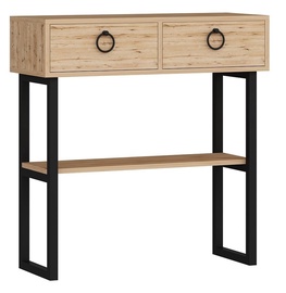 Konsoles galds Kalune Design Valeri, brūna/melna, 35.3 cm x 90 cm x 90 cm
