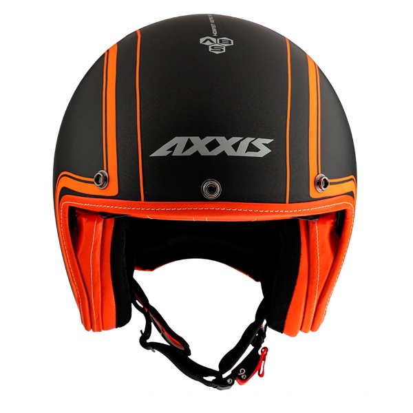 Motocikla ķivere Axxis Hornet SV Royal, M, melna/oranža