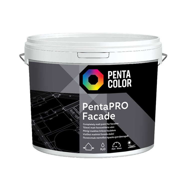 Värv Pentacolor Pentapro Facade, valge, 10 l
