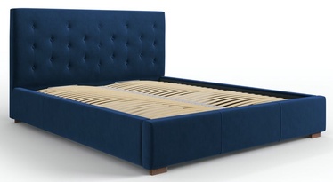 Кровать двухместная Micadoni Home Seri Velvet, 180 x 200 cm, синий, с решеткой