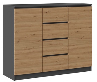 Kummut Top E Shop 2D4S, tamm/antratsiit, 120 x 40 cm x 97 cm