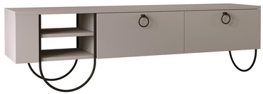 ТВ стол Kalune Design Norfolk Light Mocha, черный/бежевый, 150 см x 36 см x 44 см