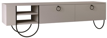 TV-laud Kalune Design Norfolk Light Mocha, must/beež, 150 cm x 36 cm x 44 cm