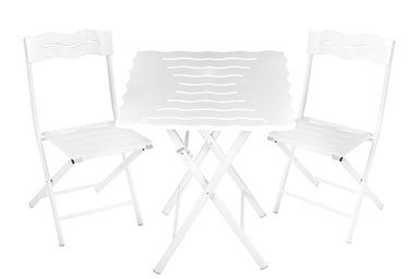 Āra mēbeļu komplekts Kalune Design Bistro 379VLV1501, balts, 2 sēdvietas