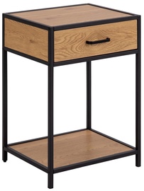 Ночной столик Seaford 85236, коричневый/черный, 42 x 35 см x 63 см