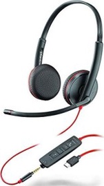 Наушники Plantronics Blackwire 3225 Duo 209751-201, черный/красный