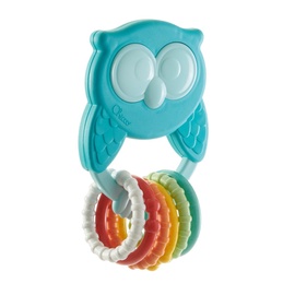 Zobu riņķis Chicco Owly Rattle, daudzkrāsaina