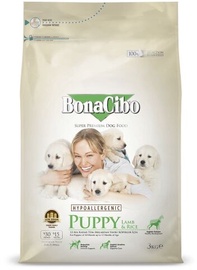 Sausā suņu barība BonaCibo Hypoallergenic Puppy, jēra gaļa/rīsi, 3 kg