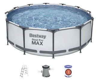 Baseins Bestway Steel Pro Max 56418, balta/pelēka, 3660x1000 mm, 9150 l