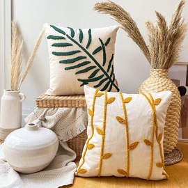 Dekoratiivne padi Mioli Decor Punch, valge/kollane/roheline, 43 cm x 43 cm, 2 tk