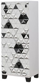 Jalatsikapp Kalune Design Filinta 803, valge/must, 500 mm x 380 mm x 1270 mm