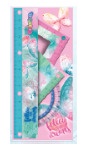 Lineāls Colorino Dreams, 20 cm, plastmasa, zila/rozā