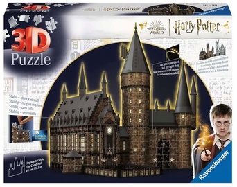 3D dėlionė Ravensburger Hogwarts Castle - The Great Hall Night Edition 11550, 44 cm x 42 cm