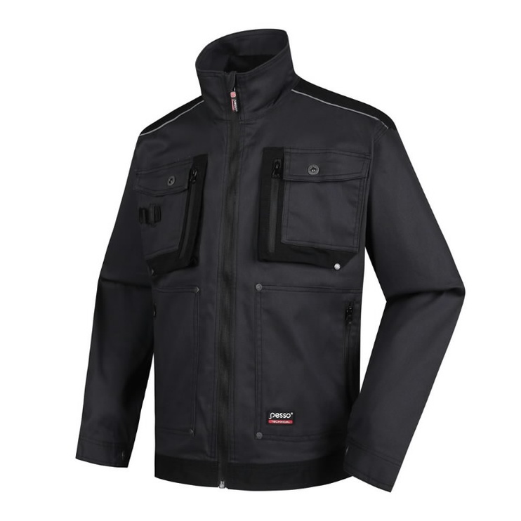 Рабочая куртка мужские/универсальный Pesso Stretch, серый, хлопок/эластан, L размер