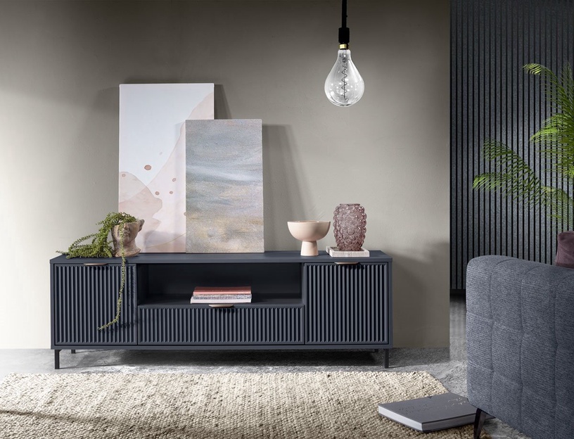 TV-kapp Eleganzo LS-4, sinine, 40.6 cm x 165.3 cm x 56.1 cm