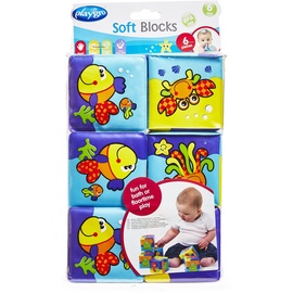 Vannas rotaļlieta Playgro Soft Blocks, daudzkrāsaina, 6 gab.