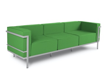 Lauko sofa Calme Jardin Cannes, žalia/pilka, 70 cm x 230 cm x 70 cm
