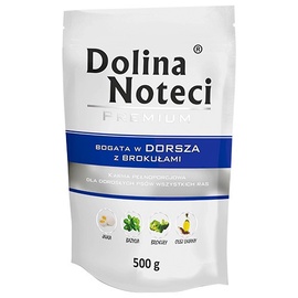Mitrā barība (konservi) suņiem Dolina Noteci & Piper, zivs, 0.5 kg