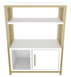 Plaukts Kalune Design Letos 875ZNA4532, zelta/balta, 29.6 cm x 60 cm x 80 cm