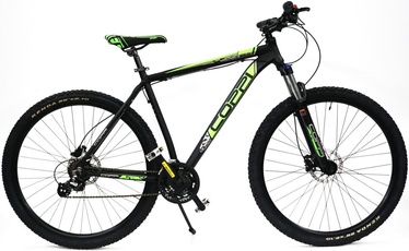 Velosipēds kalnu Coppi MTB, 27.5 ", 20" (51 cm) rāmis, melna/zaļa