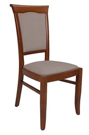 Ēdamistabas krēsls Kent, spīdīga, brūna/bēša, 55 cm x 45 cm x 98 cm