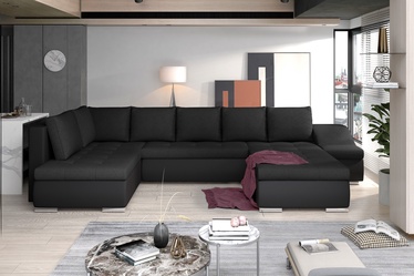 Stūra dīvāns Giovanni Sawana 14, Soft 11, melna, labais, 200 x 340 cm x 88 cm