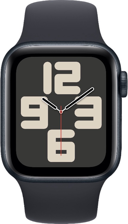 Умные часы Apple Watch SE GPS 40mm Midnight Aluminium Case with Midnight Sport Band - S/M, черный