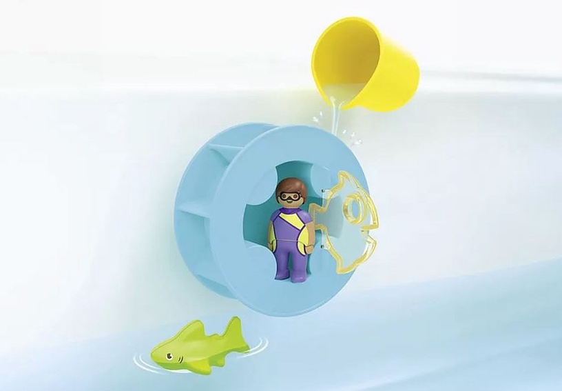 Veemäng Playmobil Junior Aqua Water Wheel With Baby Shark, mitmevärviline, 6 tk