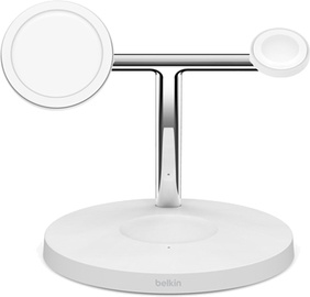 Lādētājs Belkin Pro MagSafe 3-in-1, 3 x Qi Wireless, balta