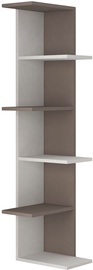 Полка Kalune Design Saso 776HMS3603, белый/светло-коричневый, 24 см x 37 см x 141 см