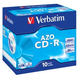 Disku komplekts Verbatim AZO CD-R, 700 MB, 10gab.
