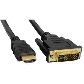 Vads Akyga AK-AV-11 DVI-D male, HDMI 1.4 male, 1.8 m, melna