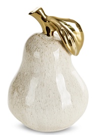 Dekoratiivne kujuke Darla Pear, kuldne/kreemjasvalge, 10 cm x 10 cm x 15 cm