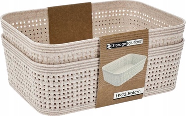 Korvide komplekt, esemete hoidmiseks Storage Solutions, pruunikas, 19 x 13.5 x 6 cm