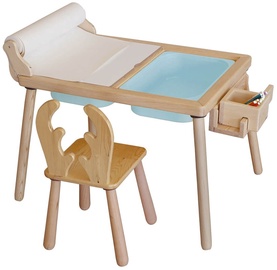 Bērnu istabas mēbeļu komplekts Kalune Design Roll 109TRS1178, zila/koka