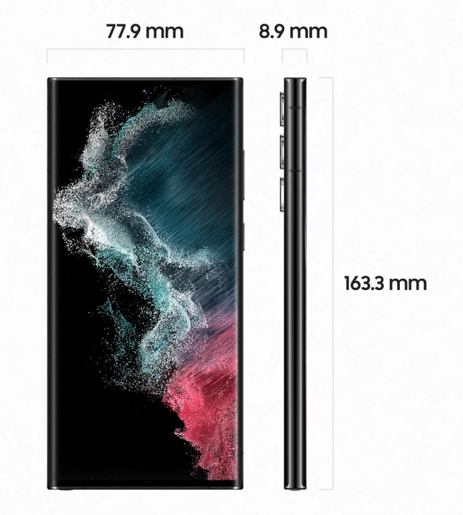 Mobiiltelefon Samsung Galaxy S22 Ultra, must, 8GB/128GB