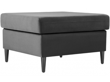 Пуф Micadoni Home Moghan Velvet, черный/серый, 70 см x 70 см x 45 см
