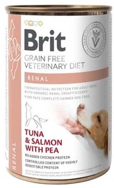 Mitrā barība (konservi) suņiem Brit Veterinary Diets Renal, olas/lasis/tunzivis, 0.4 kg