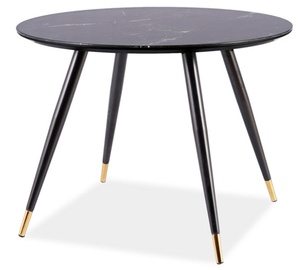 Pusdienu galds Modern Cyryl II, melna, 100 cm x 100 cm x 76 cm