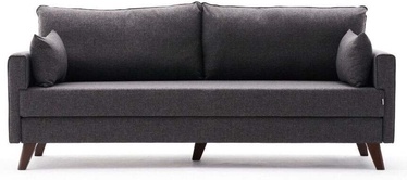 Диван-кровать Hanah Home Bella 3-Seat, антрацитовый, 81 x 208 см x 85 см