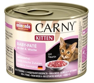 Влажный корм для кошек Animonda Carny Baby Pate Kitten, говядина/курица, 0.2 кг