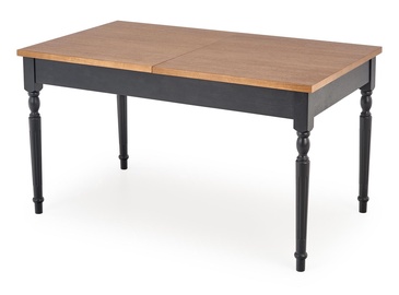 Söögilaud pikendatav Halmar Stefano, must/tamm, 1200 - 1600 mm x 1200 mm x 750 mm