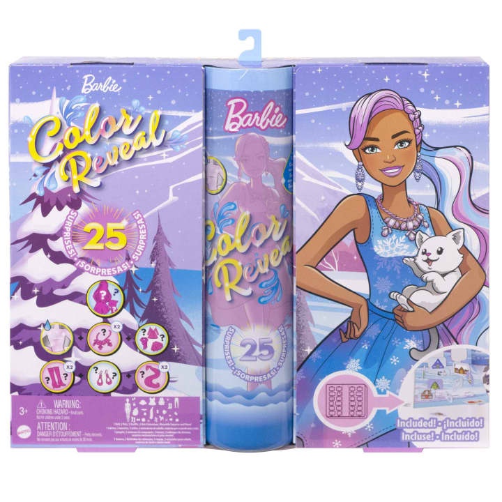 Рождественский календарь Mattel Barbie Color Reveal Advent Calendar HJD60,  29 см - Krauta.ee