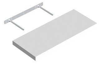 Sienas plaukts Velano FS 60/24 65080, balta, 59.5 x 23.5 cm x 3.8 cm