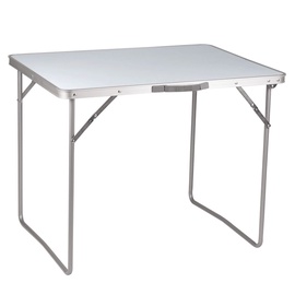 Kempinga galds VLX Economy Camp Gear, balta/pelēka, 80 x 60 x 69 cm