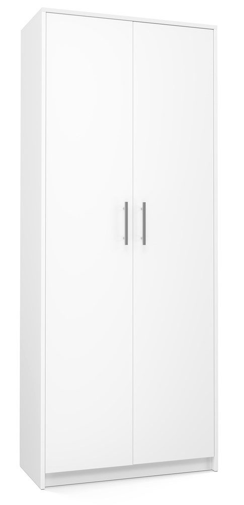 Riidekapp Oliv 2D, valge, 35 cm x 74 cm x 180 cm