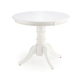 Pusdienu galds izvelkams William, balta, 90 - 124 cm x 90 cm x 75 cm