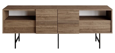TV staliukas Kalune Design Derin, juodas/riešuto, 180 cm x 37.1 cm x 64.7 cm