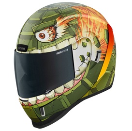 Motocikla ķivere Icon Grenadier Airflite, M (57-58 cm), zaļa/oranža