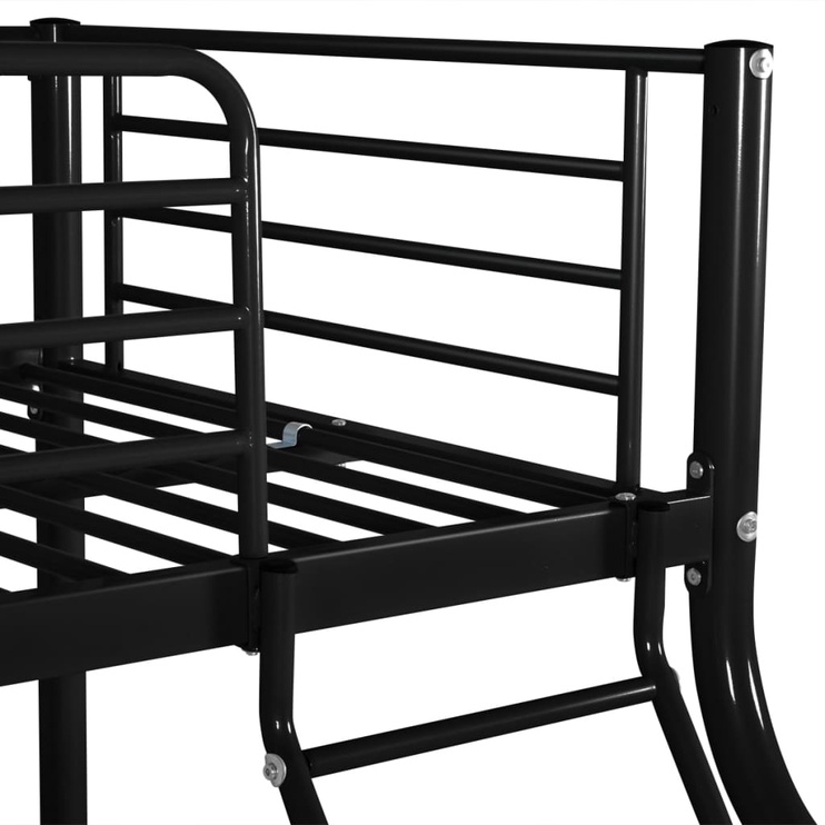 Двухъярусная кровать VLX Metal 242996, черный, 210 x 147.5 см